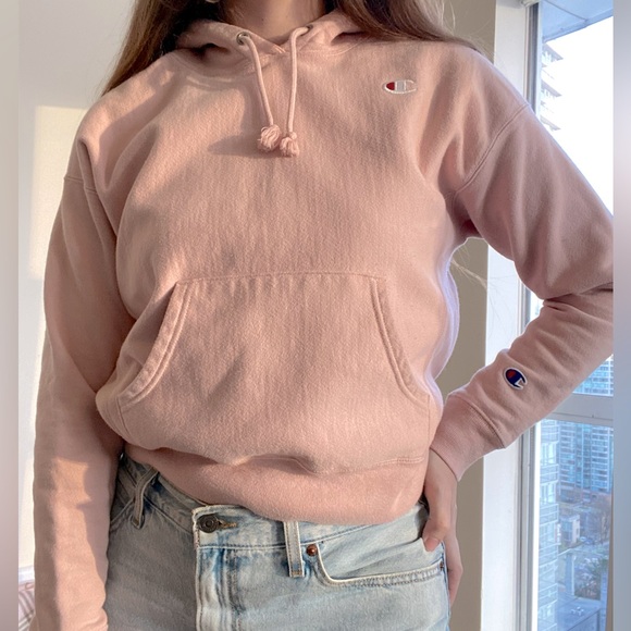Champion Reverse Weave Baby Pink Hoodie (Size XL) - Picture 5 of 8